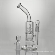 Honeycomb Disc Glass Smoking Water Pipes to Circle Showerhead (ES-GB-362)